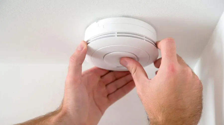 Testing the smoke alarm