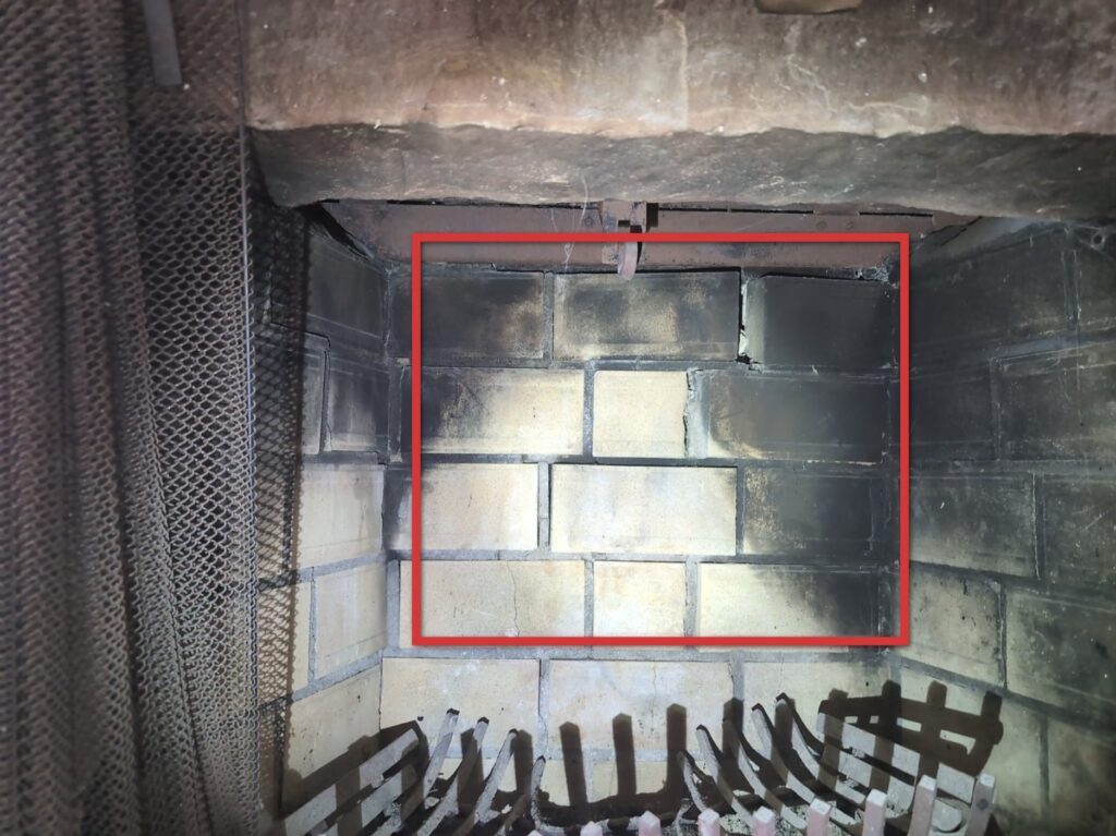 Damaged fire chamber